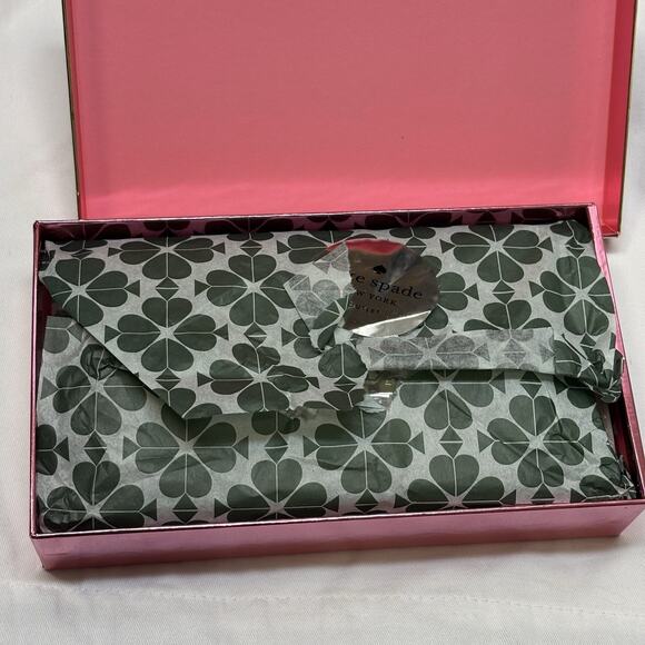 Kate Spade NY Spade Link Continental Zip Around Wallet White Beige - Picture 4 of 8